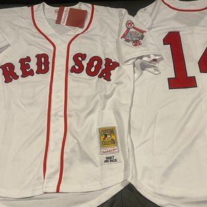 MITCHELL and NESS BOSTON RED SOX JIM RICE Men's JERSEY Sz M,L,XL,2XL New w tags